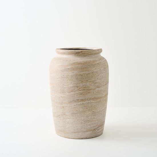 Pot Imperial - Ivory Travertine