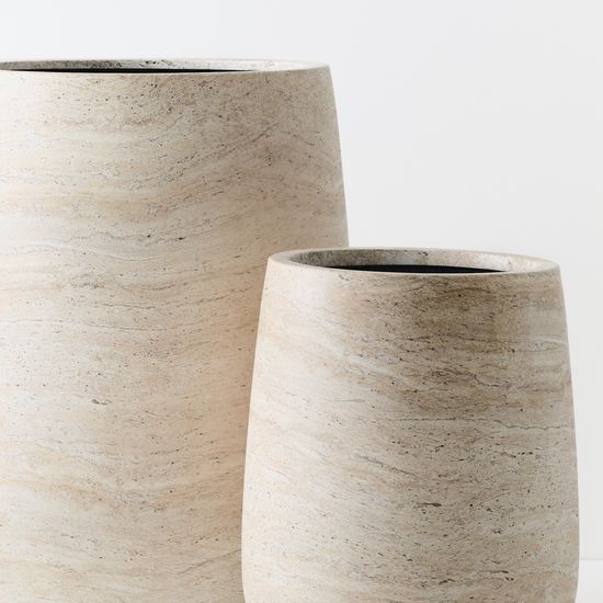 Pot Nokolo (set/2) - Ivory Travertine