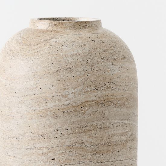Pot Thom - Ivory Travertine