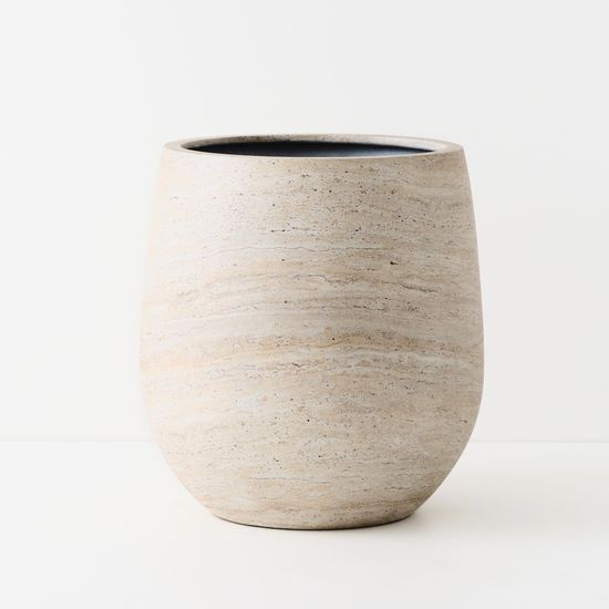 Pot Sprout - Ivory Travertine
