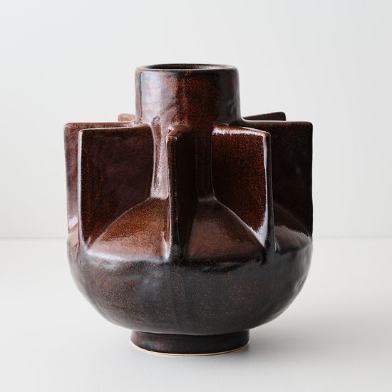 2 x Motala Vase - Chocolate Brown