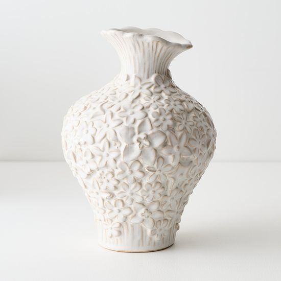 2 x Marguerite Vase - White