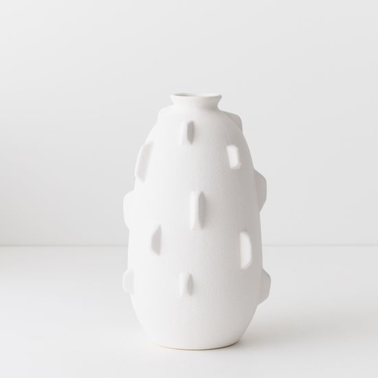 2 x Trapani Vase - Arctic White