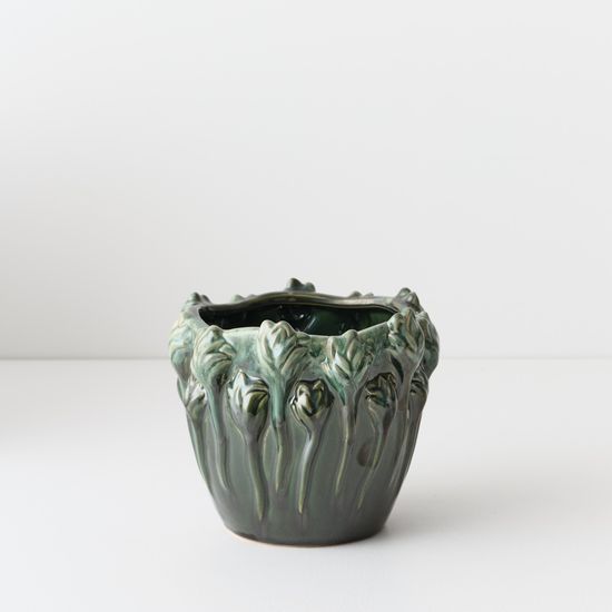 2 x Tulipana Pot - Green Cream