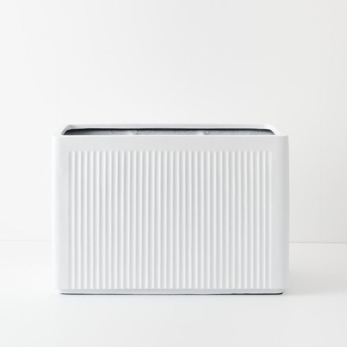 Linear Rectangle Trough - White, 90cml x 40cmw x 60cmh