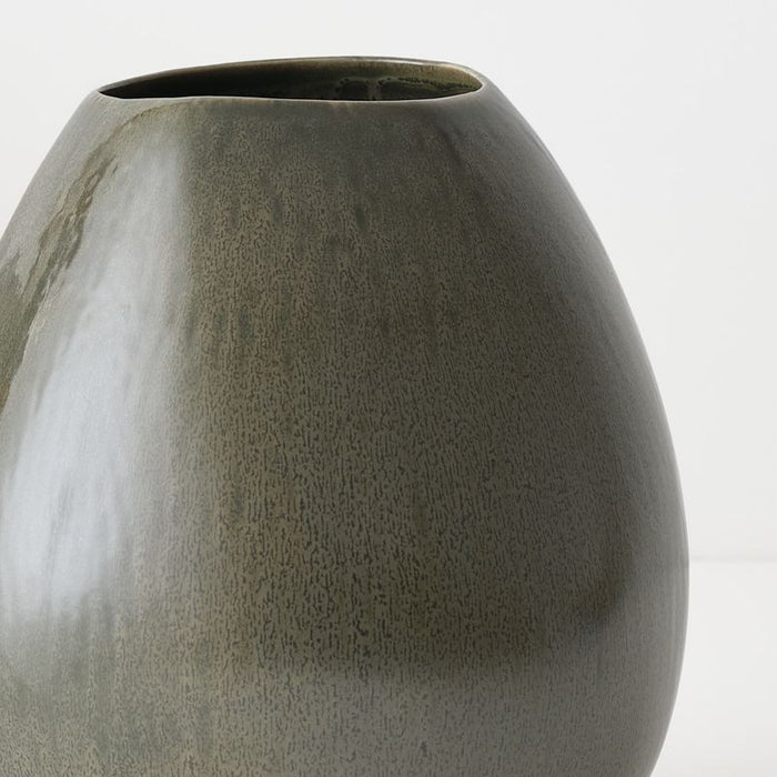 Natsuka Pod Vase - Dark Olive, 22cml x 22cmw x 25cmh