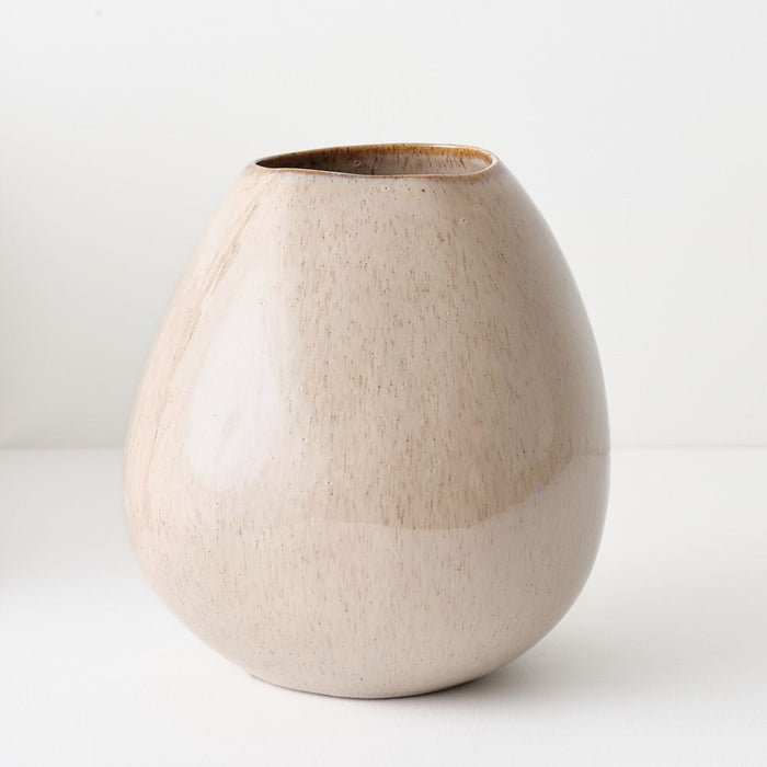 Natsuka Pod Vase - Almond, 22cml x 22cmw x 25cmh