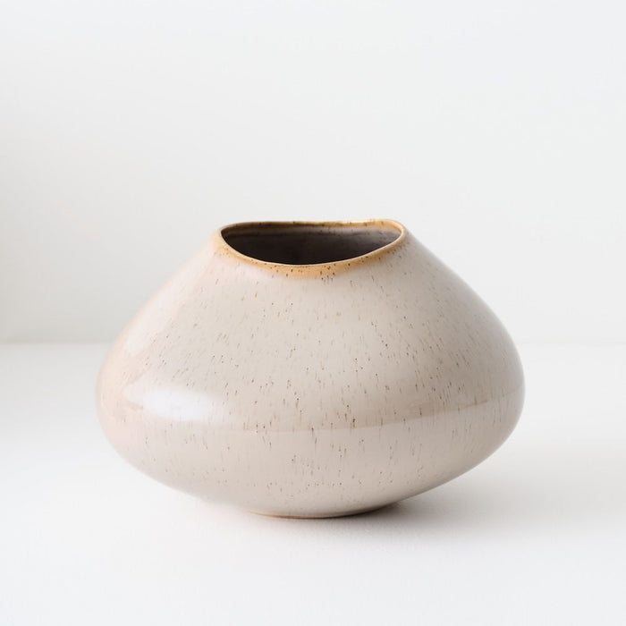 Natsuka Pod Vase - Almond, 21cml x 21cmw x 13cmh