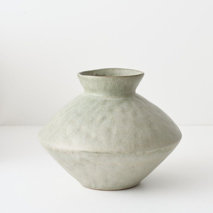 Natsuka Squat Vase - Lichen, 25cml x 25cmw x 20cmh