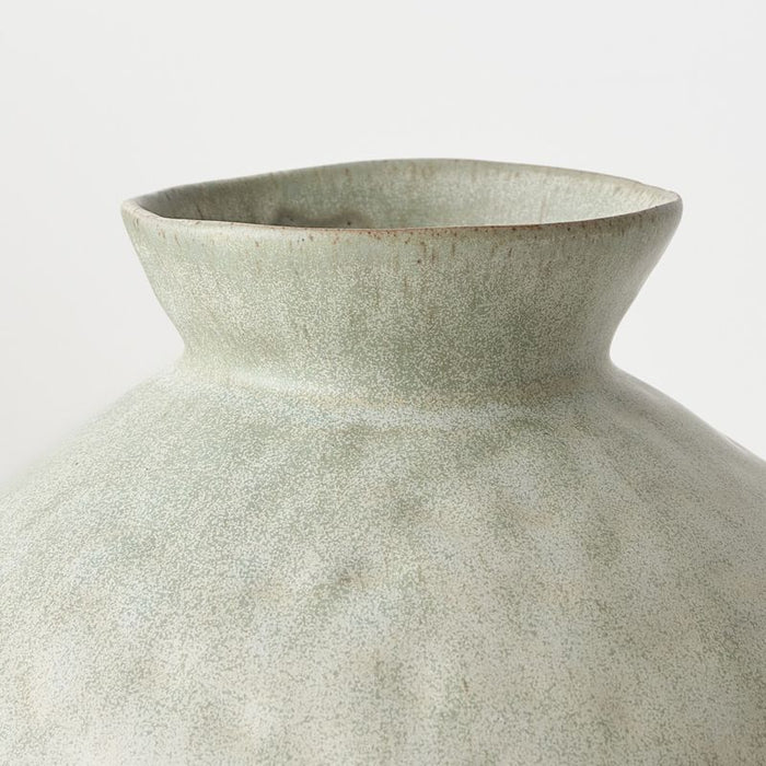 Natsuka Squat Vase - Lichen, 25cml x 25cmw x 20cmh