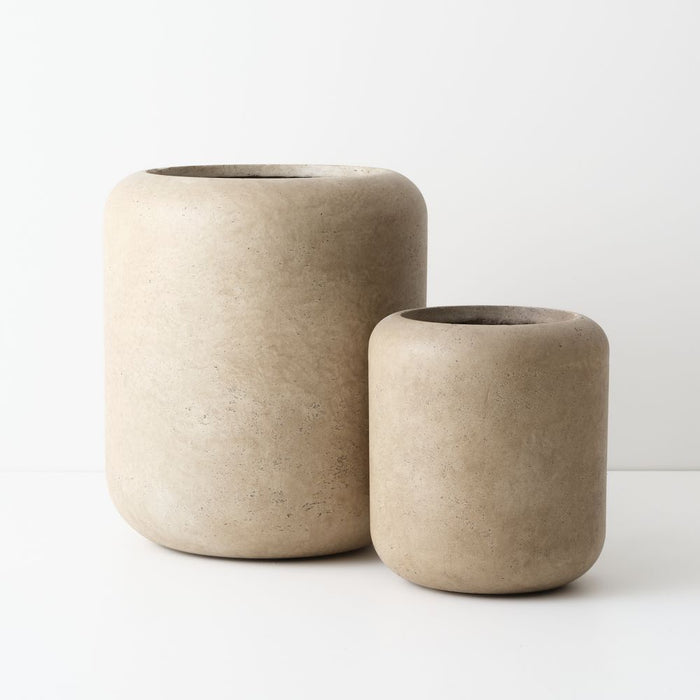 Jasper Pot (Set of 2) - Sediment, 48cmh x 42cmd