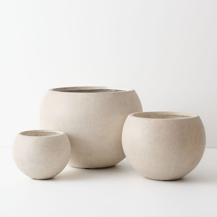 Lyra Pot (Set of 3) - Marlstone, 39cmh x 54cmd