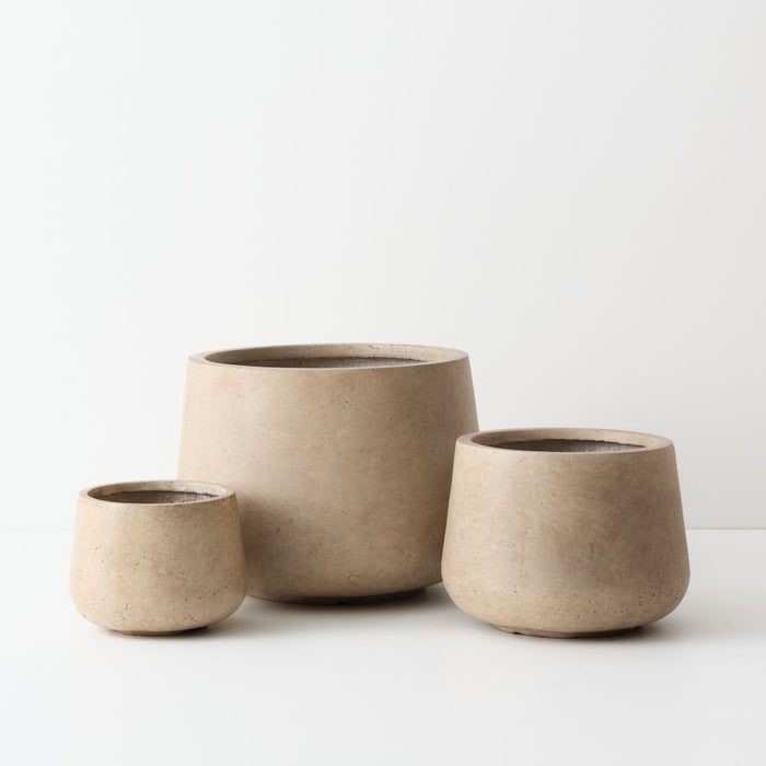 Forge Pot (Set of 3) - Sediment, 30cmh x 41cmd