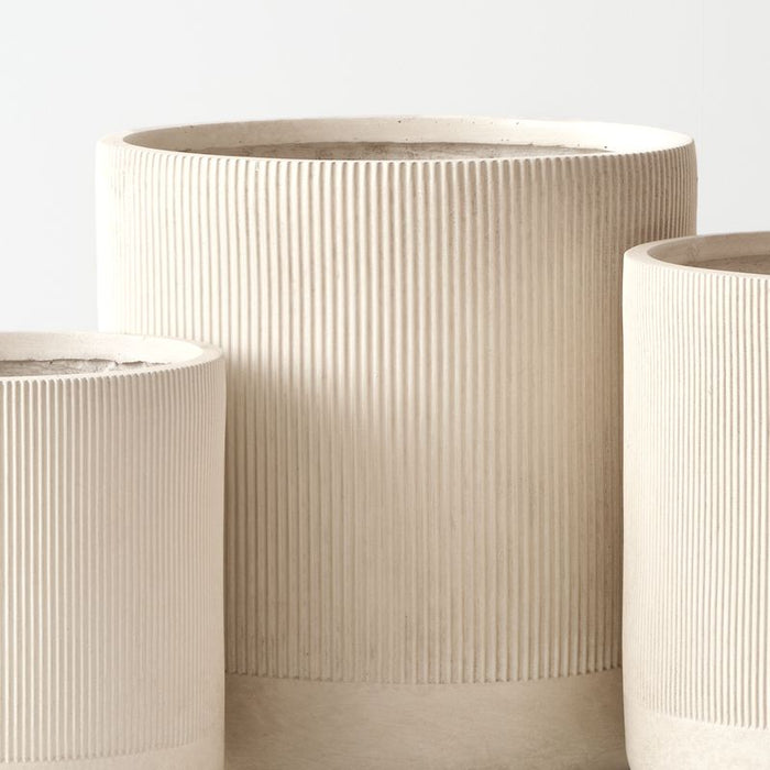 Palisade Pot (Set of 3) - Marlstone, 37cmh x 35cmd