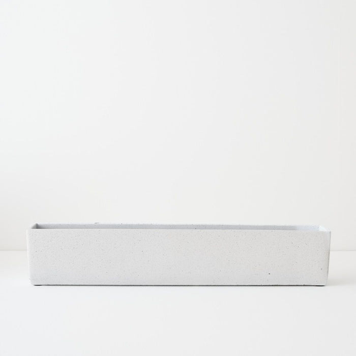 Voss Trough - Whisper White, 46cml x 7cmw x 9cmh