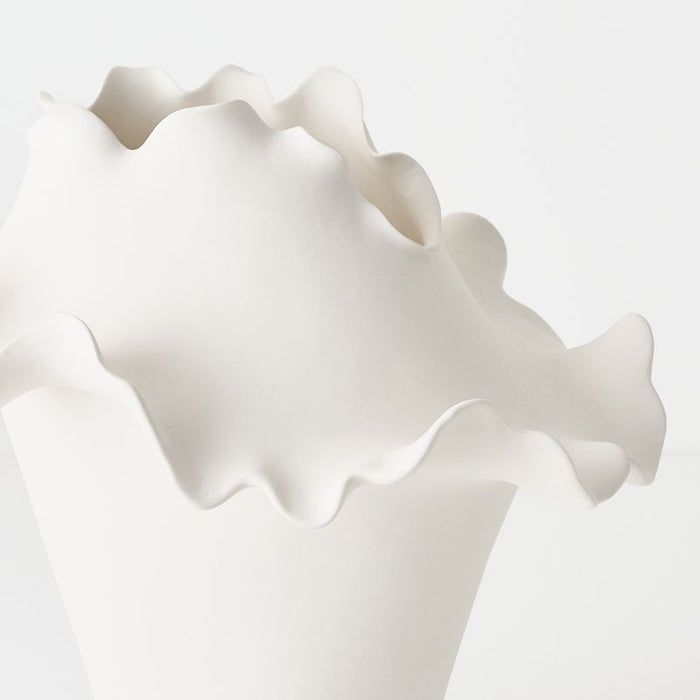 Severine Vase - White, 30cml x 23cmw x 27cmh