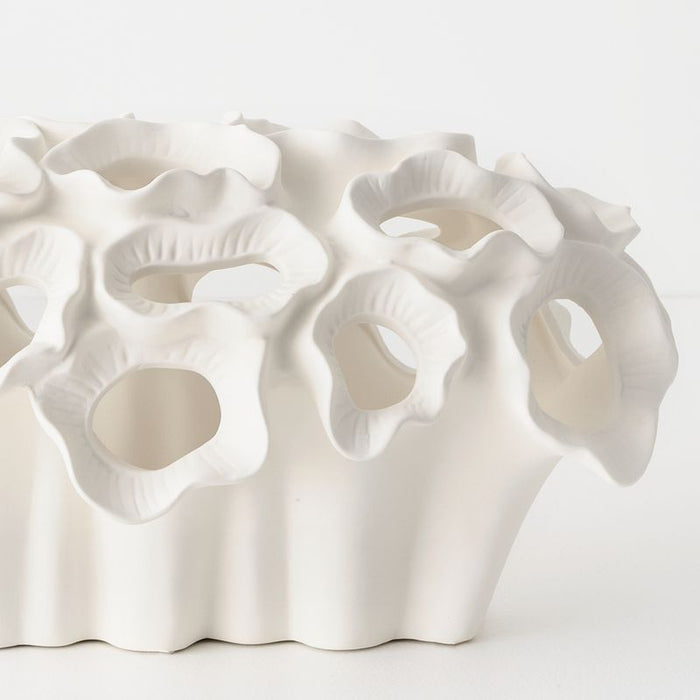 Avenia Vase - White, 40cml x 22cmw x 20cmh