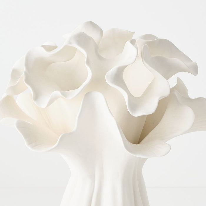 Mirelle Vase - White, 25cmw x 32cmh