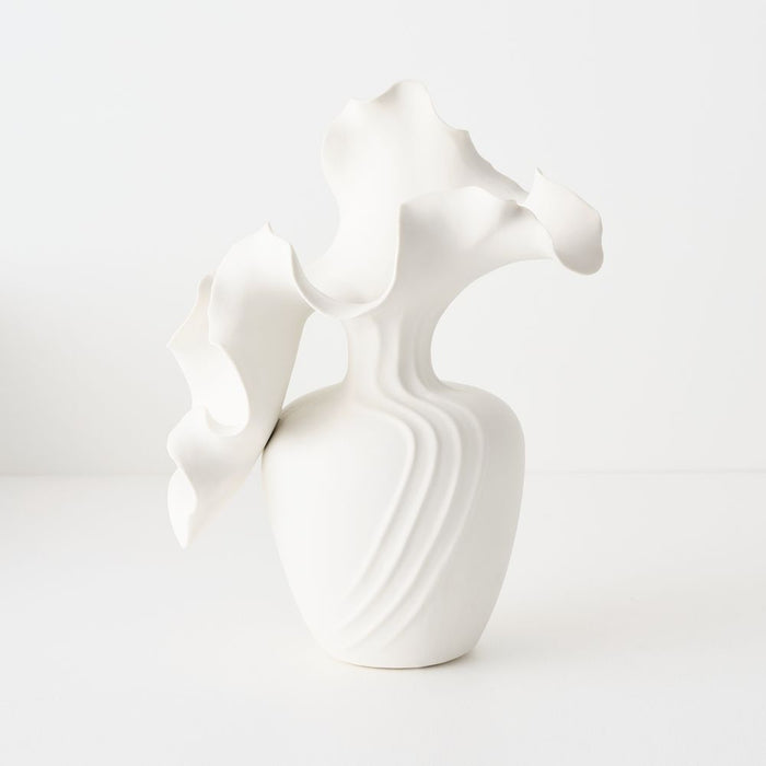 Elaria Vase - White, 24cmw x 28cmh