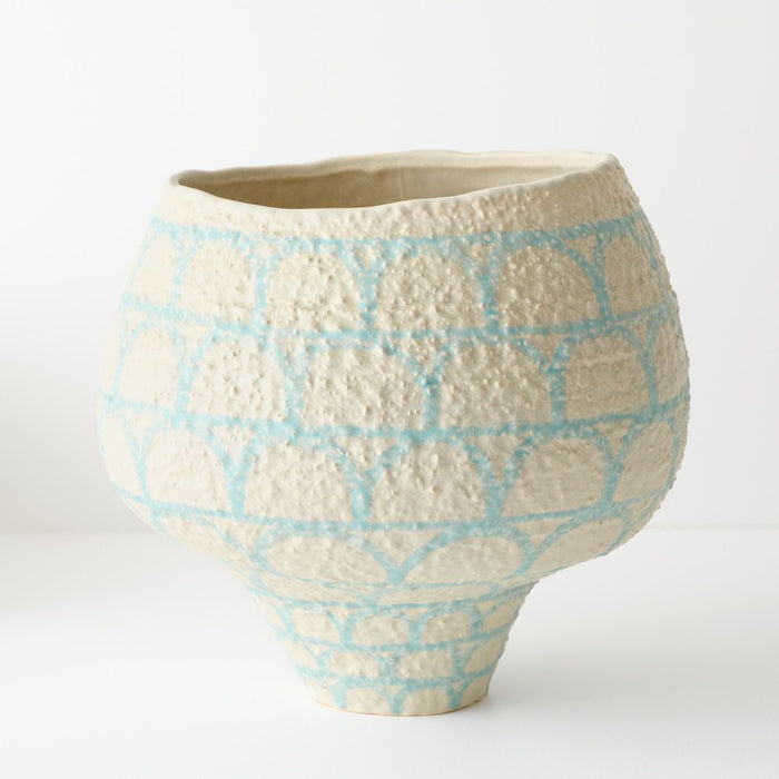 Aurora Pot - Duck Egg, 31cmh x 35cmd