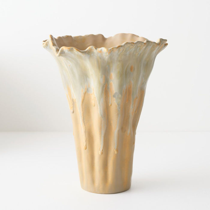 Tide Vase - Saffron, 26cml x 24cmw x 31cmh