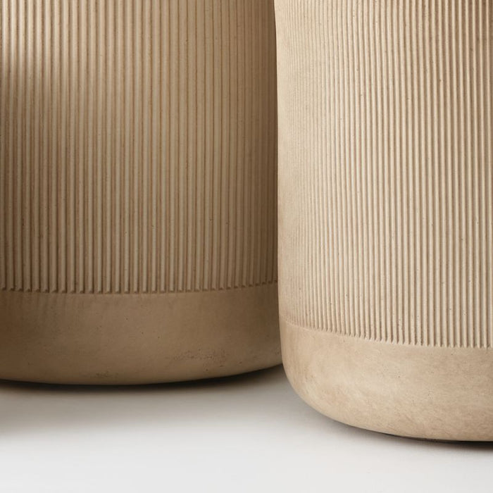 Palisade Pot (Set of 3) - Sediment, 37cmh x 35cmd
