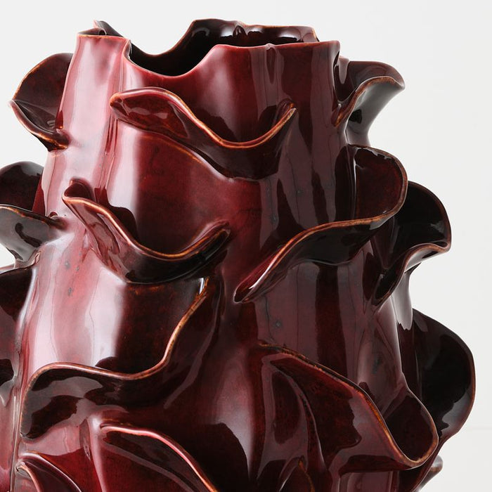 Ondine Vase - Bordeaux, 28cmw x 34cmh