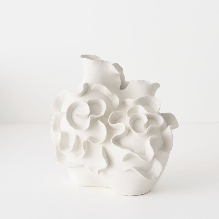 Alora Vase - White, 25cmw x 28cmh