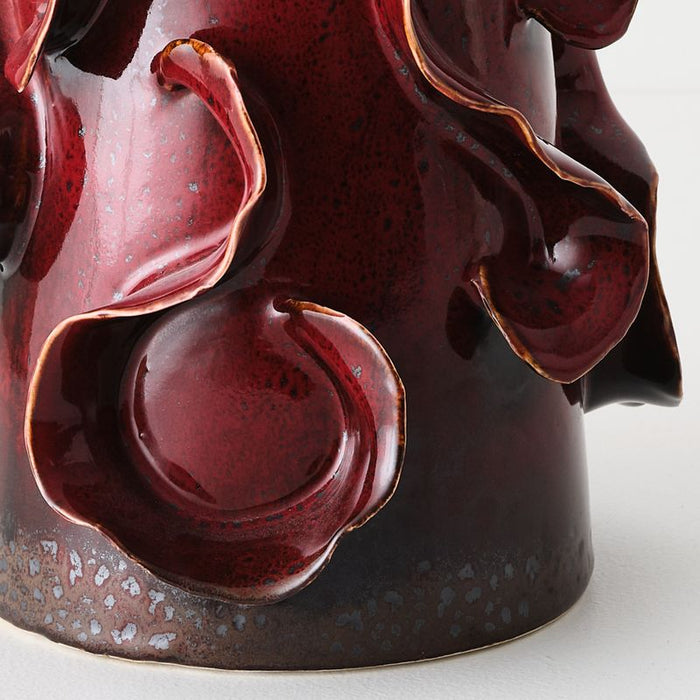 Amara Vase - Bordeaux, 19cmw x 22cmh