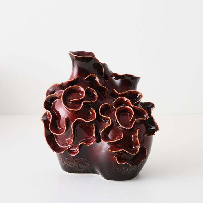 Alora Vase - Bordeaux, 25cmw x 28cmh