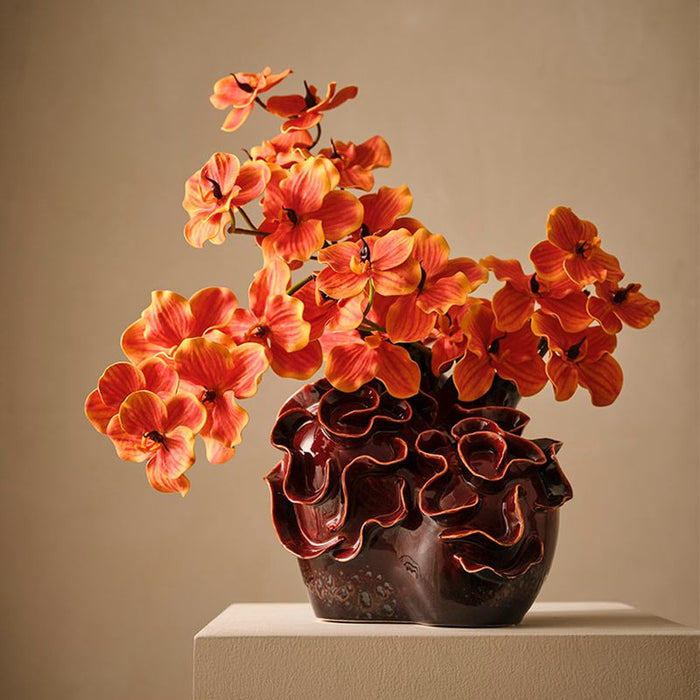 Alora Vase - Bordeaux, 25cmw x 28cmh