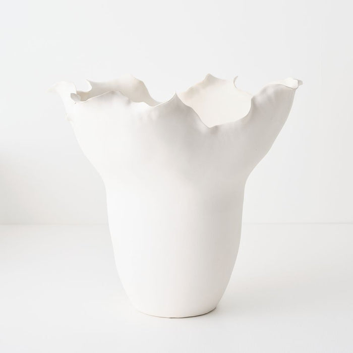 Lucienne Vase - White, 39cmw x 34cmh