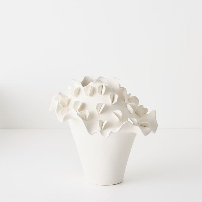 Elire Vase - White, 29cmw x 27cmh