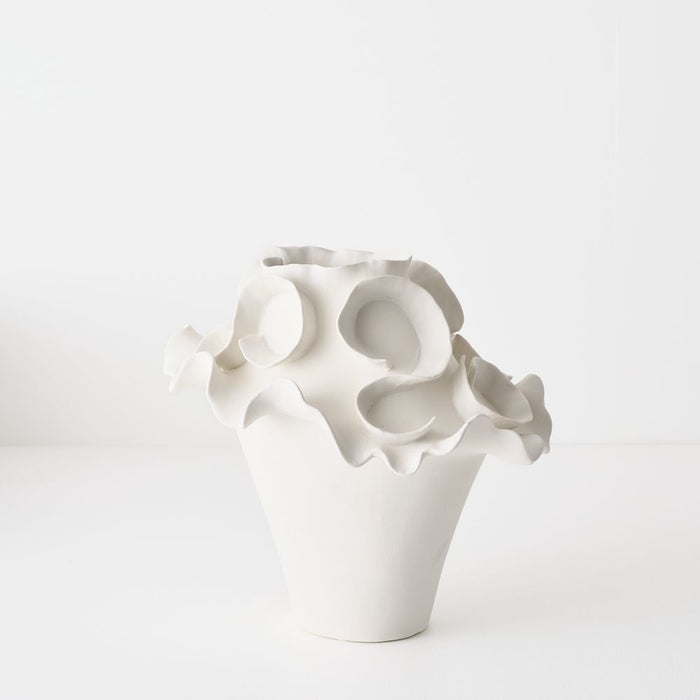 Elire Vase - White, 30cmw x 29cmh