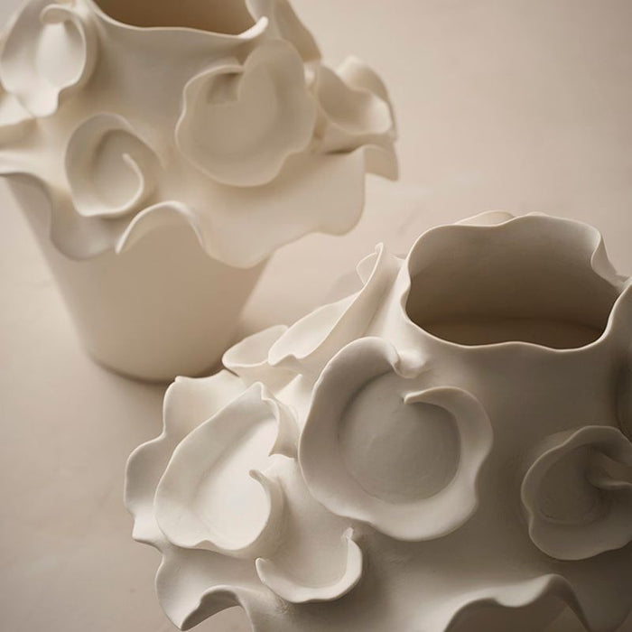 Elire Vase - White, 30cmw x 29cmh