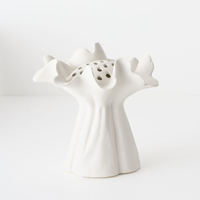 Sianna Vase - White, 20cmw x 19cmh