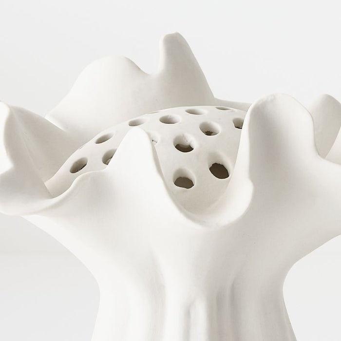 Sianna Vase - White, 20cmw x 19cmh