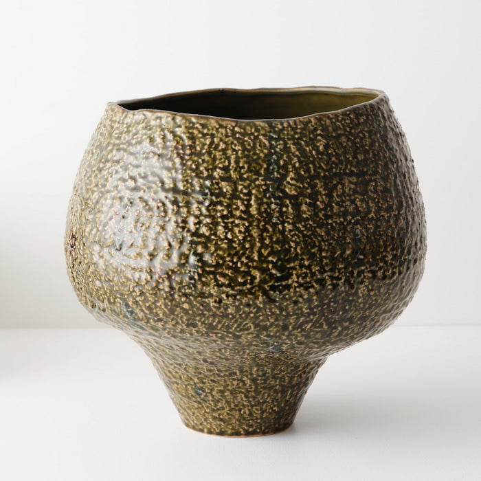 Aurora Pot - Frond, 32cmh x 35cmd