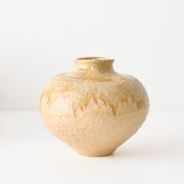 Pyra Vase - Creamed, 17cmh x 20cmd