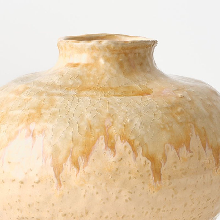 Pyra Vase - Creamed, 17cmh x 20cmd