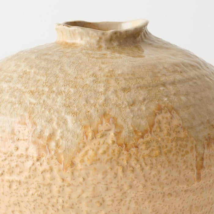 Pyra Vase - Creamed, 32cmh x 31cmd