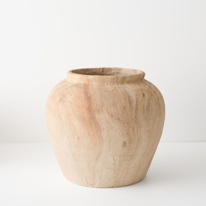 Elowen Pot - Oak, 30cmh x 34cmd