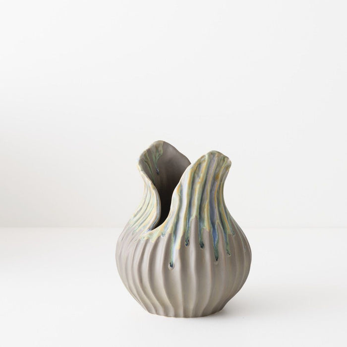Vale Vase - Leaf, 19cmh x 16cmd