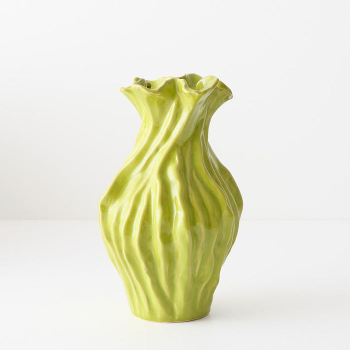Evora Vase - Chartreuse, 25cmh x 15cmd