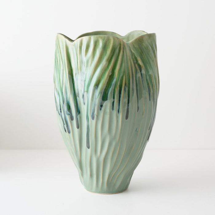 Vale Vase - Leaf, 35cmh x 23cmd
