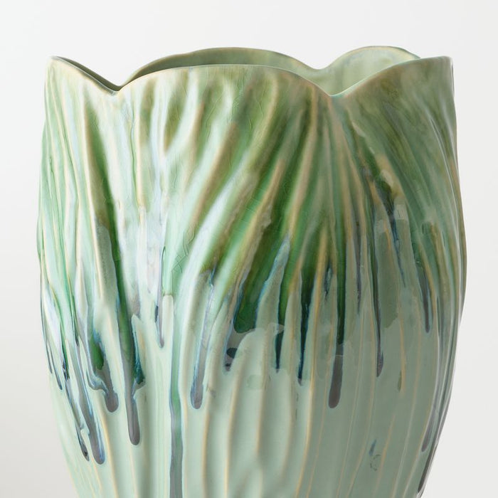 Vale Vase - Leaf, 35cmh x 23cmd
