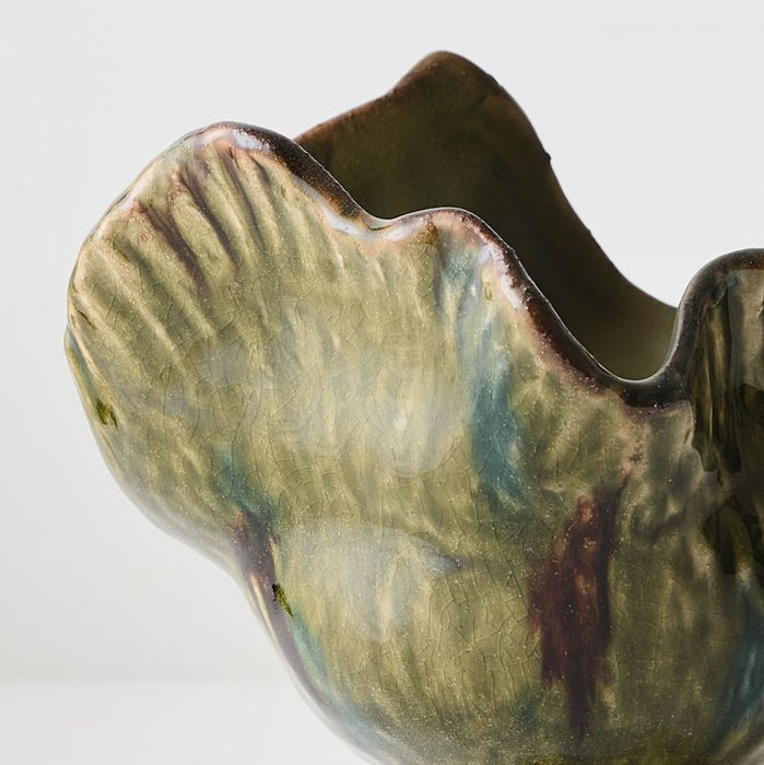 Gathered Vase - Frond, 19cml x 15cmw x 19cmh