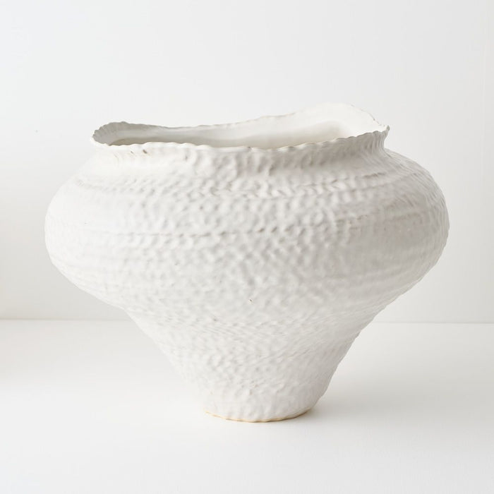 Elio Pot - White, 36cmh x 47cmd