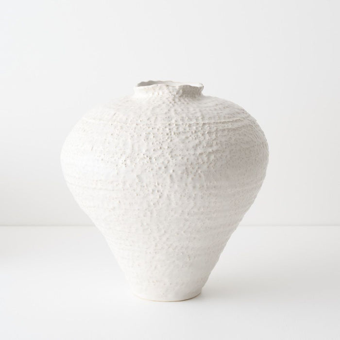 Pyra Vase - White, 32cmh x 31cmd