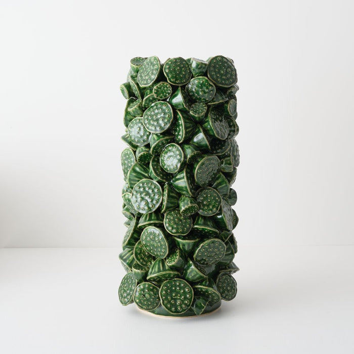 Loti Vase - Green, 22cml x 22cmw x 44cmh